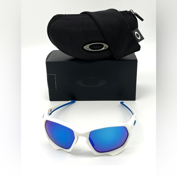 OAKLEY PLAZMA (A) OO9019-16 Matte White / Prizm Sapphire 59mm Sunglasses - Picture 2 of 4